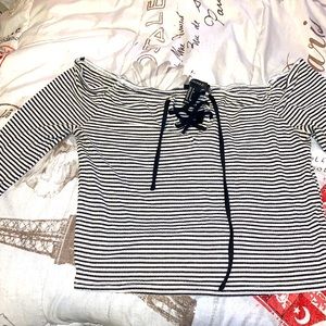 Long sleeve striped top